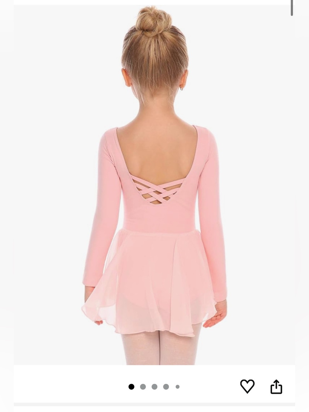 Girls' Pink Ballet Leotard 6/7T